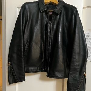 Vanson Enfield competition weight leather jacket Model ENF BLK